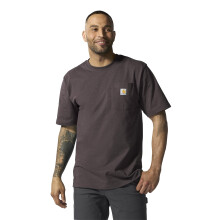 Carhartt Heren Loose Fit Heavyweight Korte Mouw Pocket T-Shirt, Dark Sepia Heather, Medium