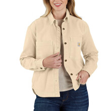 Chemise oversize en coton lourd Carhartt femmes, Oat Milk, Medium