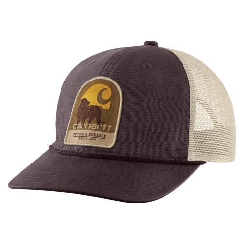 Carhartt Carhartt Herren Canvas Mesh-Back Dog Patch Cap, Dunkel Sepia, Einheitsgröße