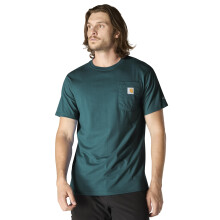 Carhartt Men's Force Relaxed Fit Midweight Short-Sleeve Pocket T-Shirt, Greenstone, Medium