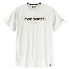 Carhartt Heren Standaard Force Relaxed Fit Midweight T-Shirt met Logo, Malt, Large