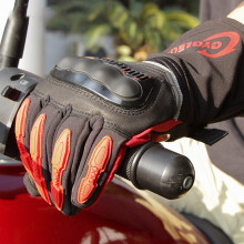 Flexible Motorcycle Gloves with Touch Screens Feature for Bike Protective Gears L Black