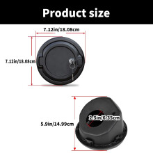 Lockable Gas Tanks Door Fuel Door Lock Caps With Security Lock Antitheft for JLU
