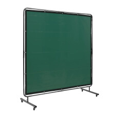 VEVOR Tenda per Saldatura con Struttura, 6' x 6' Schermo Protettivo Ignifugo, Su 4 Ruote Girevoli (2 Bloccabili)