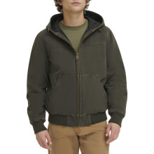 Veste Bomber Hoody en Toile de Coton Levi's pour Homme (Tailles Standard & Grandes), Olive Matelassée, Medium