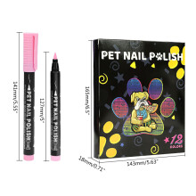 12Pcs Dog Nail Polish, 12 Color Water-Based Pet Nail Polish Pen Set Quick Drying