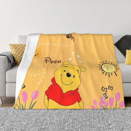 Χαριτωμένη κουβέρτα αρκούδας Winnie the Pooh από φανελένιο φλις, κουβέρτες και