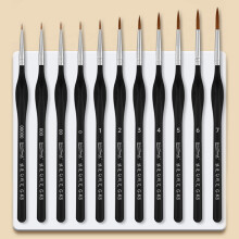 11Pcs Detail Paint Brush for Fine Detailing Acrylic Watercolor Oil Painting 10