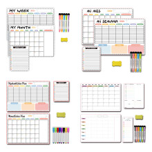 Magnetic Fridge Calendar with Erasable Marker Whiteboard Weekly Monthly Calendar Spanish