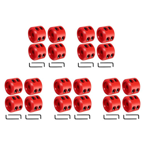 20Pcs Winch Stopper Compatible with ATV SUV ORV Cable Hook Rubber Stopper Winch Prevent Bouncing Fraying Red