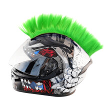 Motorbike E-Bike Helmet Accessories Wig Hair Patches Hairpiece Multiple Colors Red