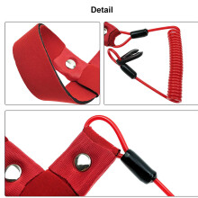 Cutoff Switch Safety Rope for Motorboat Secure Stop Marine Outboard Engine Motor Black