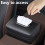 Auto Interior Tissue Box  Leather Tissue Box Center Consoles Tissue Box Black 4