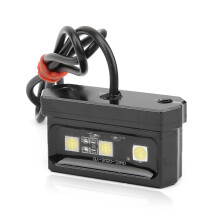 12V Motorcycle 3 LED License Plate Light Mini Waterproof Signal Decoration Light Black