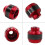 2x Universal Motorcycle Falling Protector Explosion-proof Front Fork Cups Slider Red 7