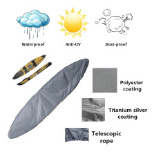Kayak Waterproof Dust Cover UV Resistant Protection Storage Cover For Kayak Grey For 4m