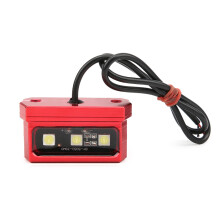 3 LED Motorbike License Plate Light Decorative Tail Re Lamp Universal Waterproof Red