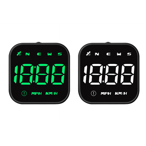 Head-Up Display GPS Car Electronics Smart-Gauge Driving Speedometer Alarm System White 1