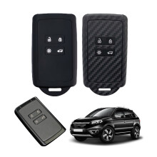 Key Fob Silicone Cover Protector for Trafic Anti-scratch Remote Key Case Carbon