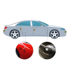 Puppy Footprint Stickers Auto Rearview Mirror Stickers Anti-Scratch Stickers Blue