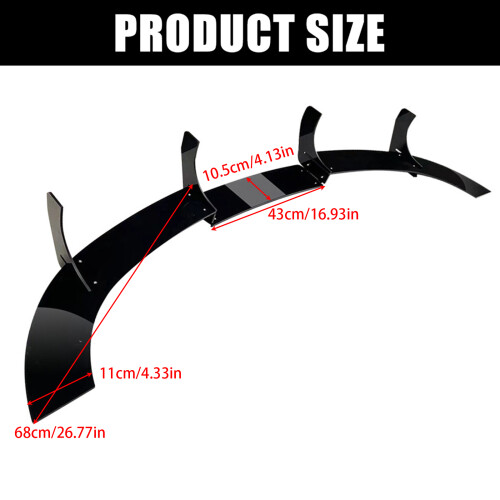Modification Accessories Diffuser Lip Rear Side Splitters Rear Bumper Diffuser 1