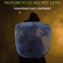 Universal 3-snap Bubble Shield- for Open-Face Motorcycles Helmets BR