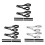 Anti-corrosion Adjustable LED Working Light Bar Mount Bracket for Truck Silver plating 3