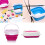 Foldable Paint Brush Basin with Paint Brush Holder Rose red With handle 3