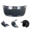 Universal 3 Snap Button Visor Flip Up Wind Shield Anti-UV for Motorcycles Helmet Black 6