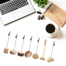 20 Pieces Name Card Holder with Clip Photo Holder Photo Stand for Business semicircle