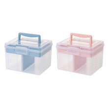 Stackable Storage Boxes Storage Boxes with Handles for Home Office Accessories Pink