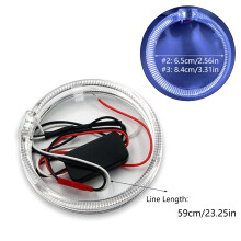 Super Bright LED Light Guide OpticAngel Eyes DRL HaloRings Fit for Car Red 2.5 inches