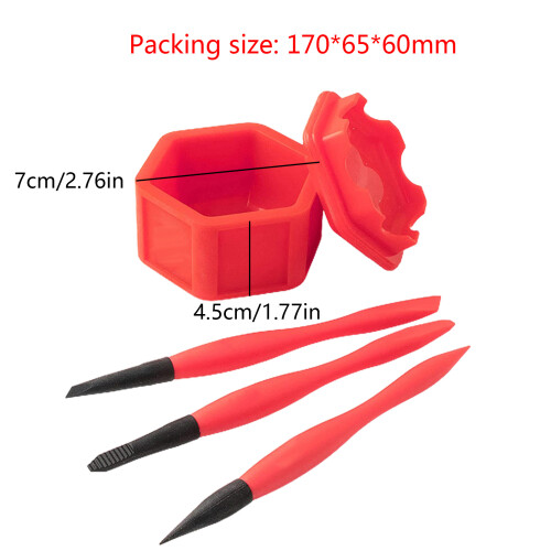 4PCS/set Silicone Woodworking Glue Tools Kit Silicone Brushes with Applicator 1