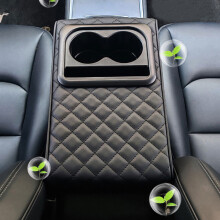 Center Console Armrest Box Cover Car Armrest Cover Cushion Anti-Scratch Embroidery style