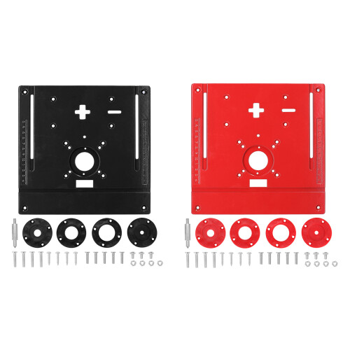 Practical Router Table Insert Plate Trimming Machine with Clear Scale Flip Board Red 1