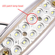 12 LED 12V-24V Car Truck Side Marker Light Front Rear Clearance Indicator White Always on