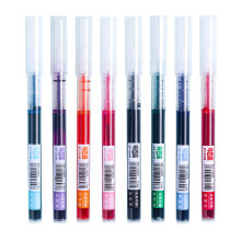 6Pcs Liquid Ink Pens Rolling Ball Pens Quick Dry Ink 0.5mm Fine Point Gel Pens Black