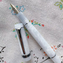 Acrylic Pen Fountain Pen Calligraphy Pen for Students and Professionals Pink silver clip