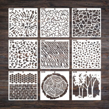 Art Geometric Stencils 6''x 6'' for Kid DIY Graffiti Drawing DIY Wall Art Decor
