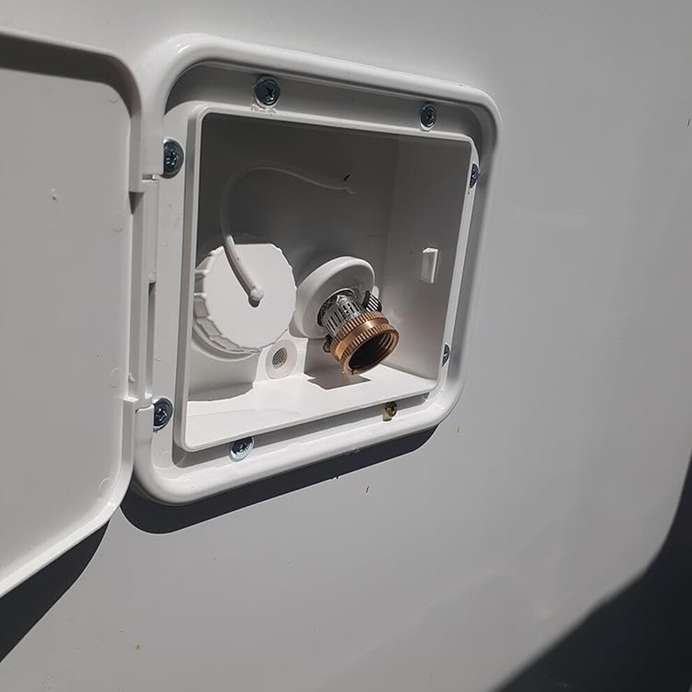 Gravity Fresh Water Fill Hatches Inlets Filter Lockable For Rvsboat Campers Trailer White 7754005091541