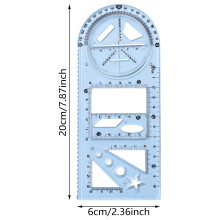 5 Pcs Drawing Measuring Ruler Geometric Rulers Multifunctional Math geometric drawing ru