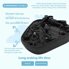 E-Bike Saddle Widen Four-Spring MTB Bike Saddles Soft Pad Electric Bikes Tricycle Scooter Cycling Parts,Black