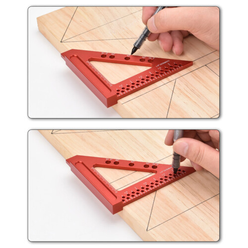 22.5/30/45/67.5 Degree Square Protractor Triangle Ruler Measuring Tool 1