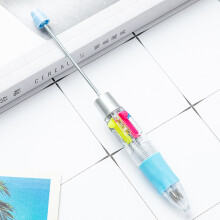 10Pcs Multicolored Ballpoint Pen 4 Color in 1 Beadable Pen for Student Adult Navy Blue