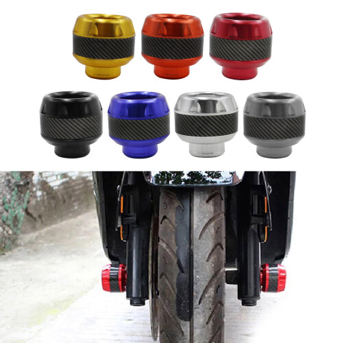 2x Universal Motorcycle Falling Protector Explosion-proof Front Fork Cups Slider Red 2