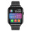 Relógio inteligente com ecrã de 2,01 polegadas, monitorização cardíaca 24 horas, pulseira de silicone, preto 3