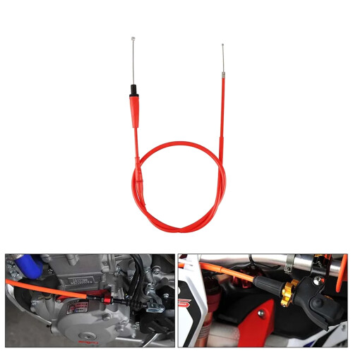 Motorcycle Universal Accelerator Connection Throttle Cable for ATV Red Double clutch line