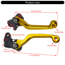 Replacement Metal Brake Clutch Lever for WR250 Motorbike Adjustable Brake Lever Red