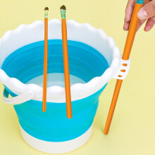 Barrel Bucket Artist Cleaner Pot Tool Brush Washer Painting Brush Washing Green Pen cup