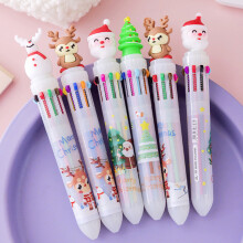 10 In1 Ballpoint Retractable Pen 0.5mm Multicolor for Student Child Xmas Gift 5x